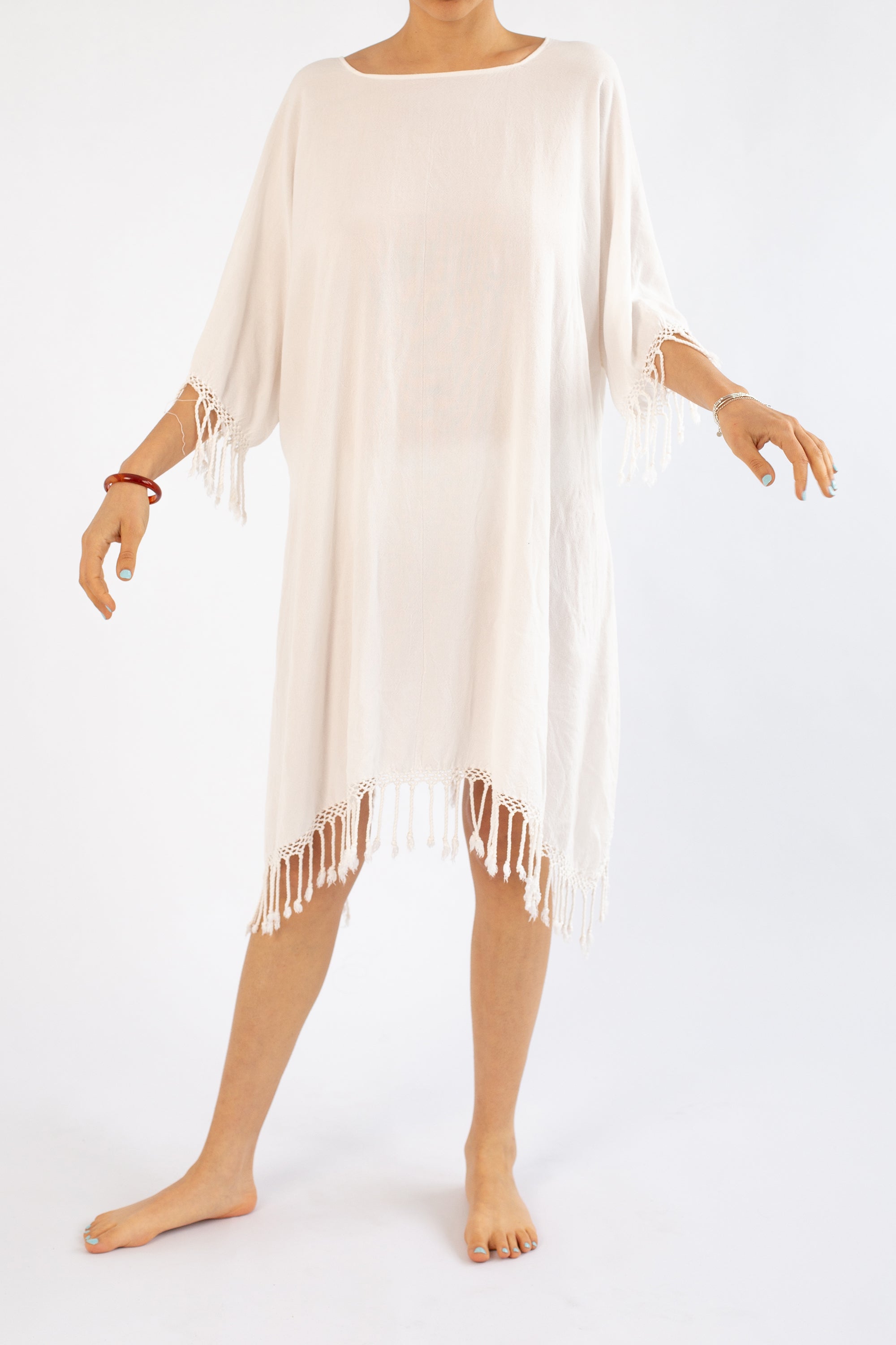 Tulum Round Neck Fringe