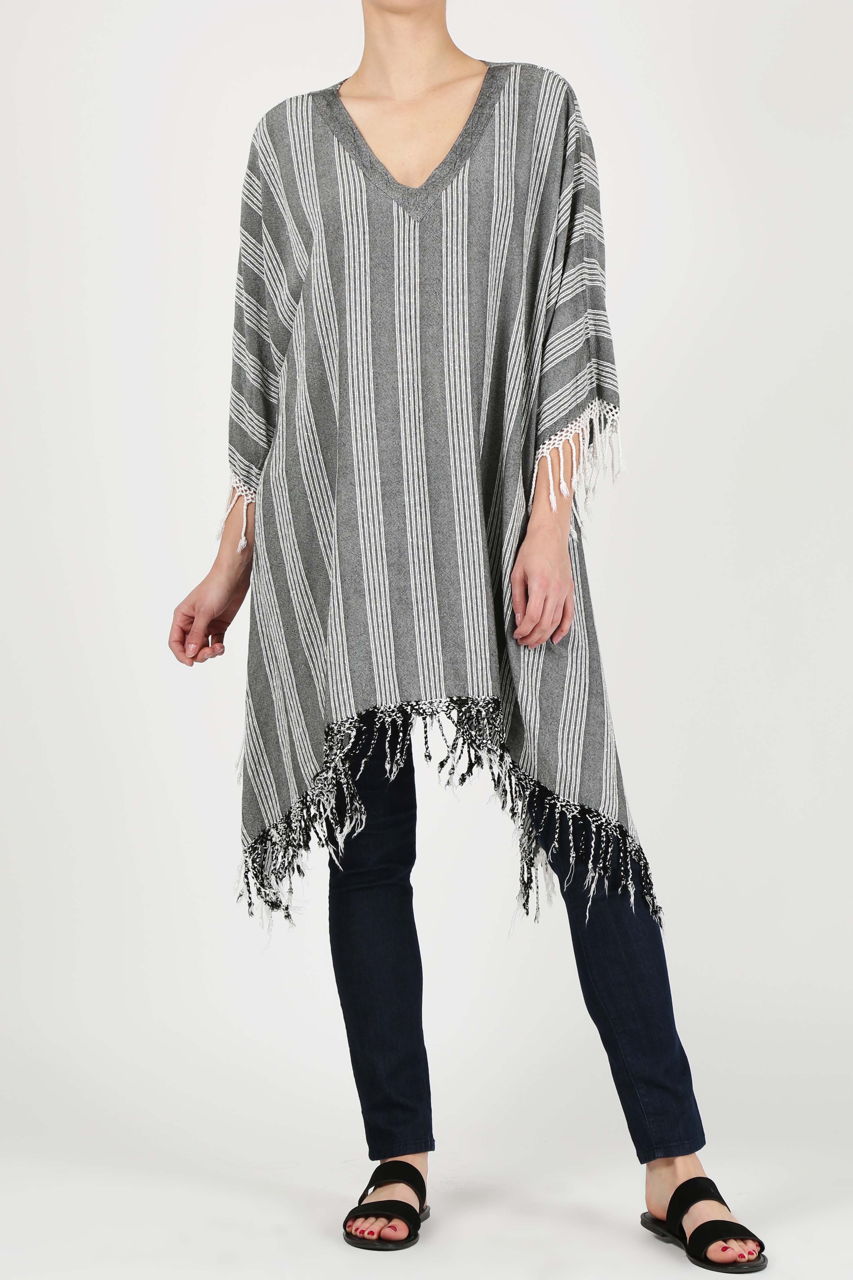 Tulum V Neck Fringe