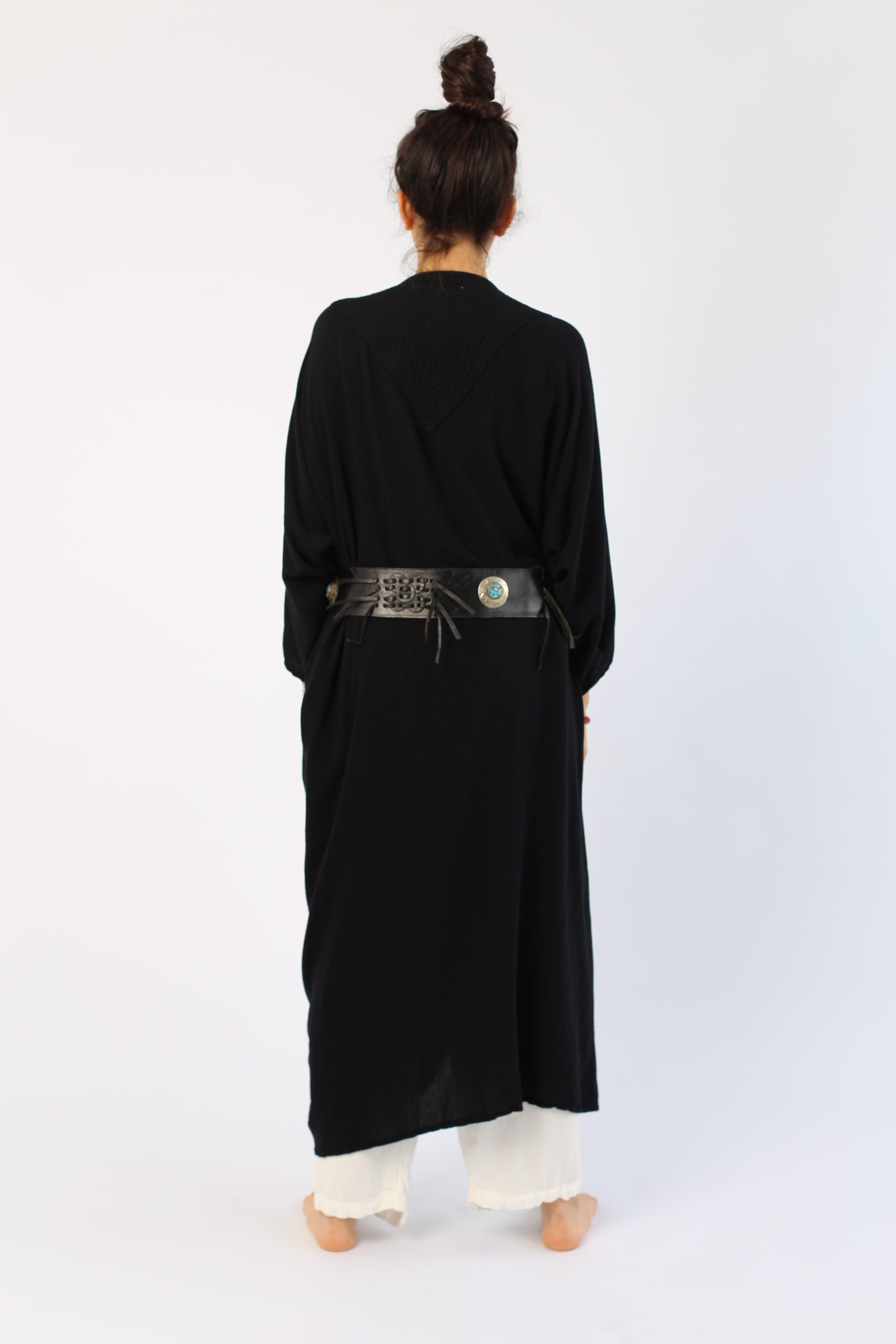Stone Fringe Leather Belt